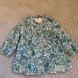 Mayoral Teal and White Patterned Dress